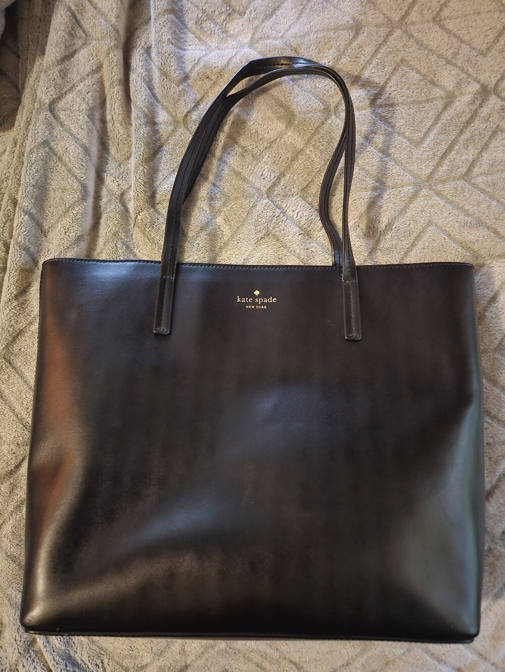 Kate Spade Black Leather Tote Bag